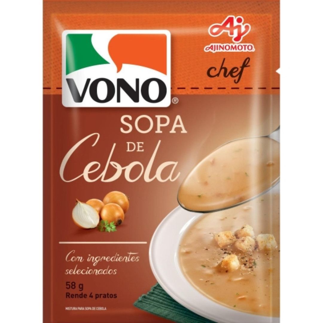 Detalhes do produto Sopa Individual Vono Chef 58Gr Ajinomo Creme Cebola