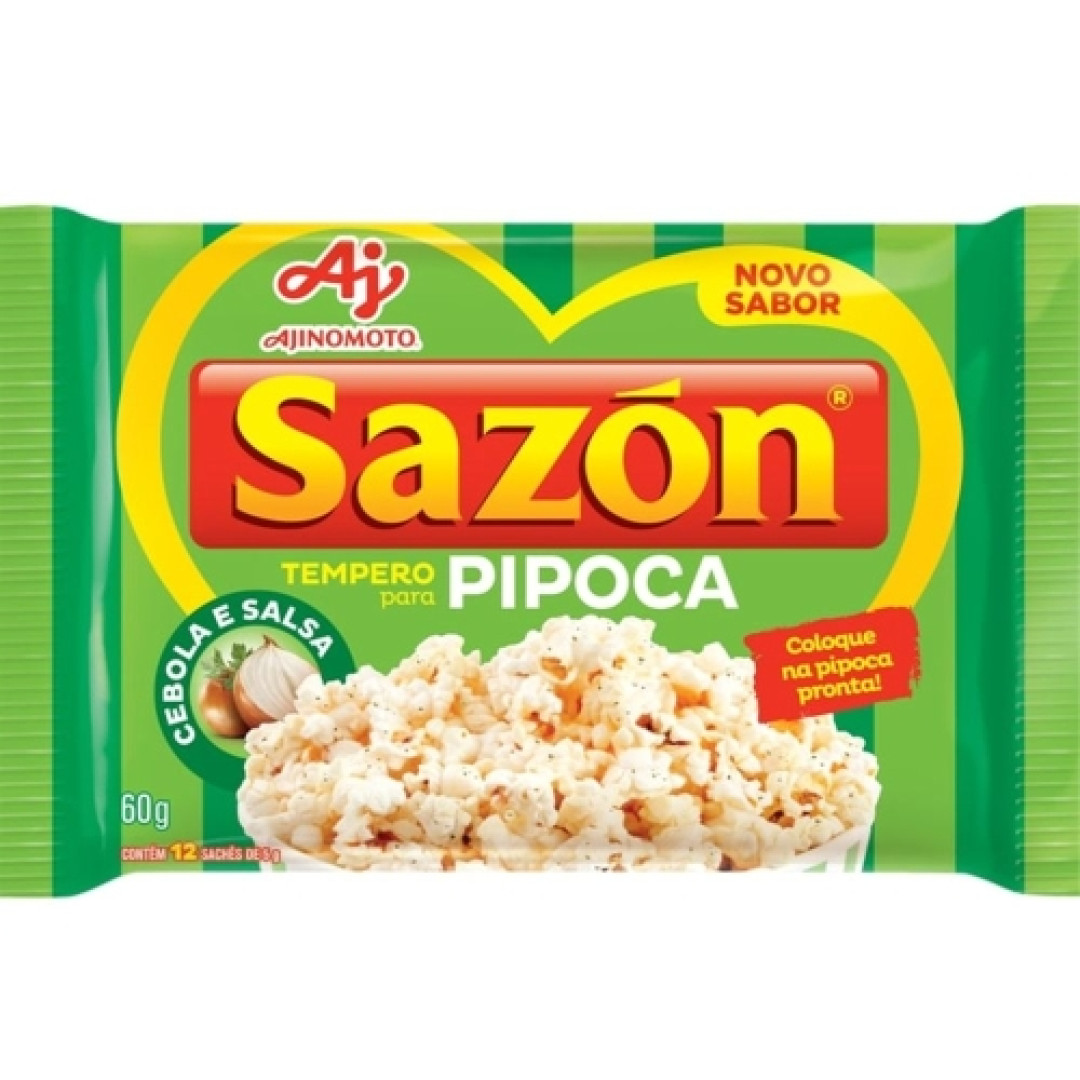 Detalhes do produto Tempero Pipoca Sazon 60Gr Ajinomoto Cebola.salsa