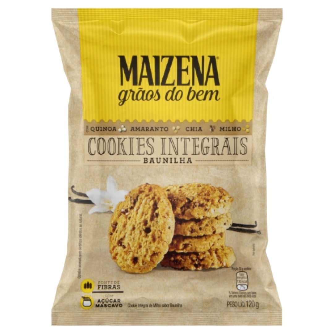 Detalhes do produto Bisc Cookies Int Maizena 120Gr Mae Terra Baunilha