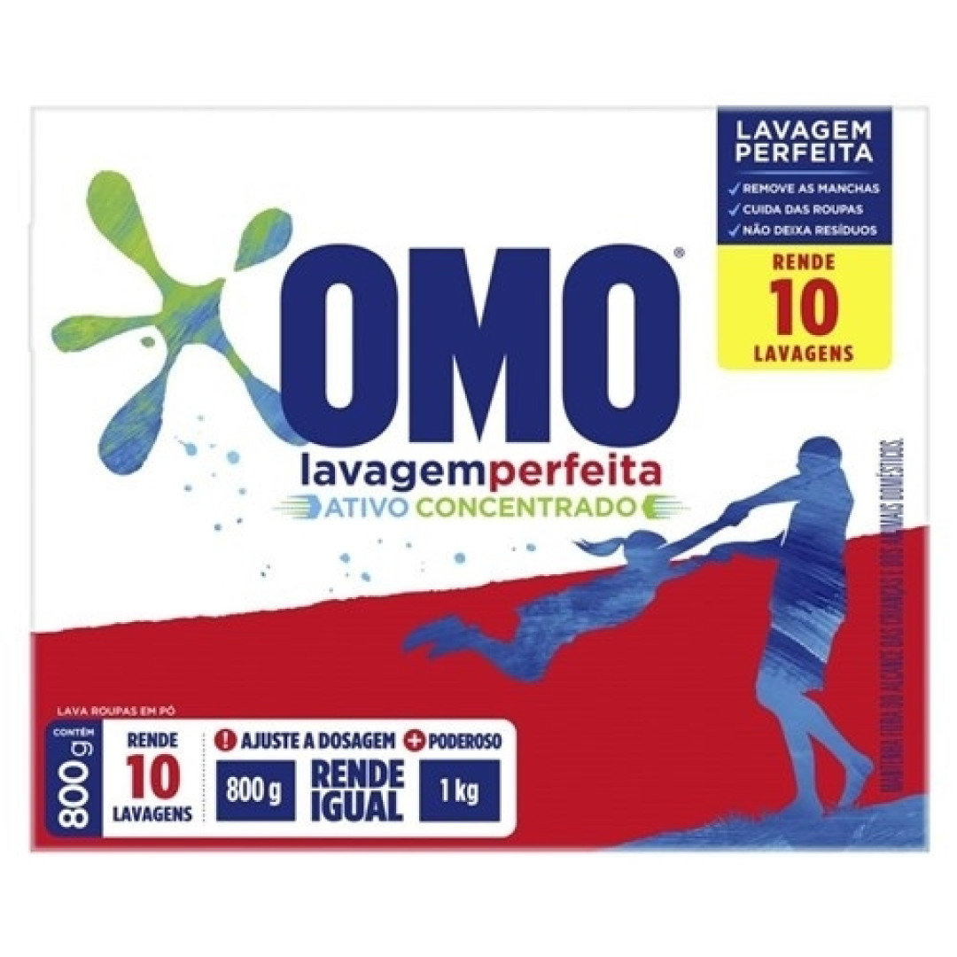 Detalhes do produto Lava Roupa Po Omo 800Gr Unilever Lavagem Perfeit