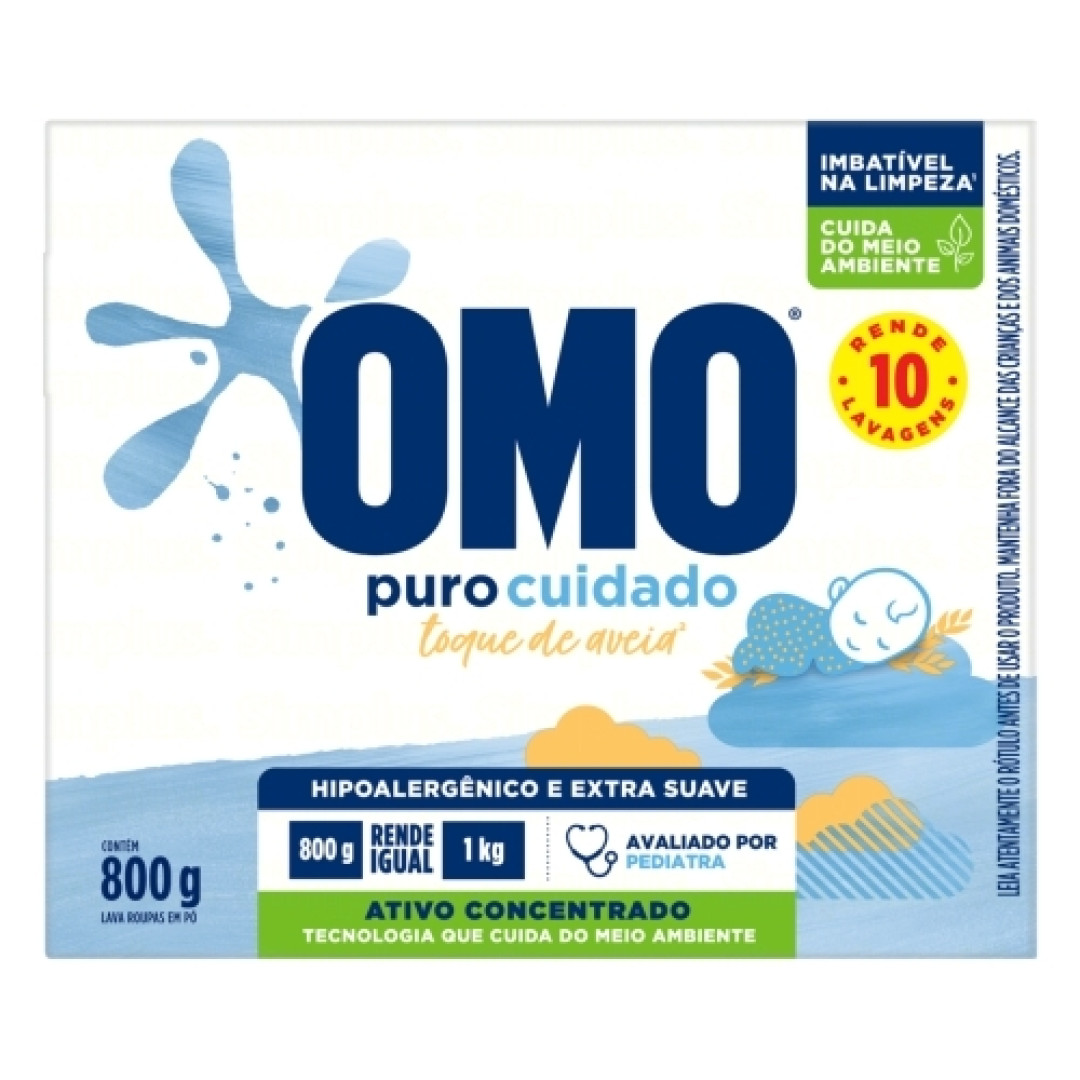 Detalhes do produto Lava Roupa Po Omo 800Gr Unilever Puro Cuidado
