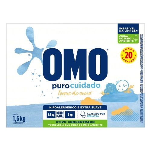 Detalhes do produto Lava Roupa Po Omo 1,6Kg Unilever Puro Cuidado