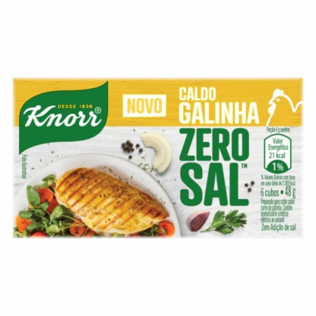 Detalhes do produto Caldo Tablete Zero Sal 48Gr Knorr Galinha