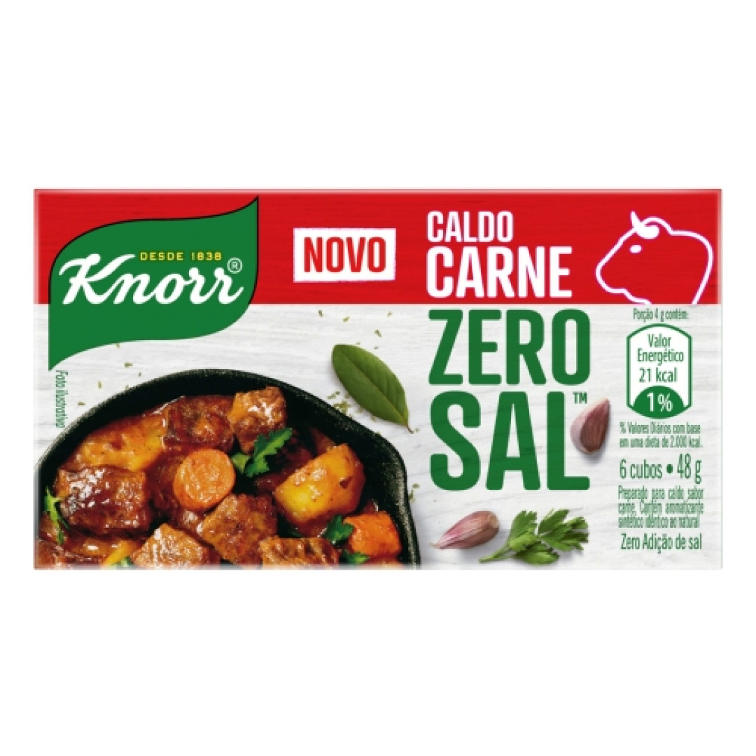 Detalhes do produto Caldo Tablete Zero Sal 48Gr Knorr Carne
