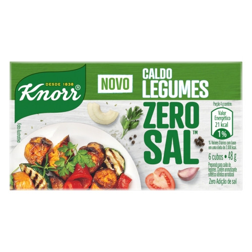 Detalhes do produto Caldo Tablete Zero Sal 48Gr Knorr Legumes