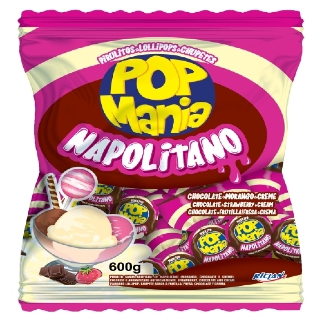 Detalhes do produto Pirl Chicle Pop Mania 50Un Riclan Napolitano