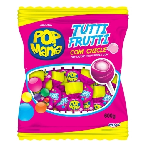 Detalhes do produto Pirl Chicle Pop Mania 50Un Riclan Tutti Frutti