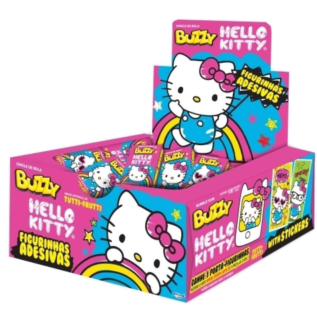 Detalhes do produto Chicle Buzzy Hello Kitty 100Un Riclan Tutti Frutti