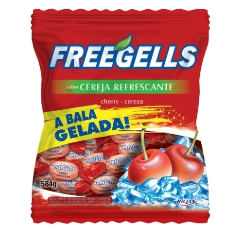 Detalhes do produto Bala Dura Freegells 584Gr Riclan Cereja