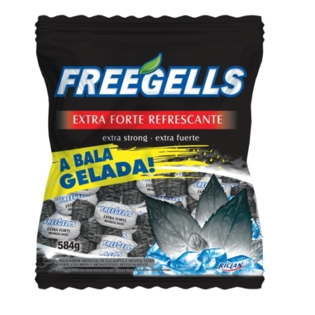 Detalhes do produto Bala Dura Freegells 584Gr Riclan Extra Forte