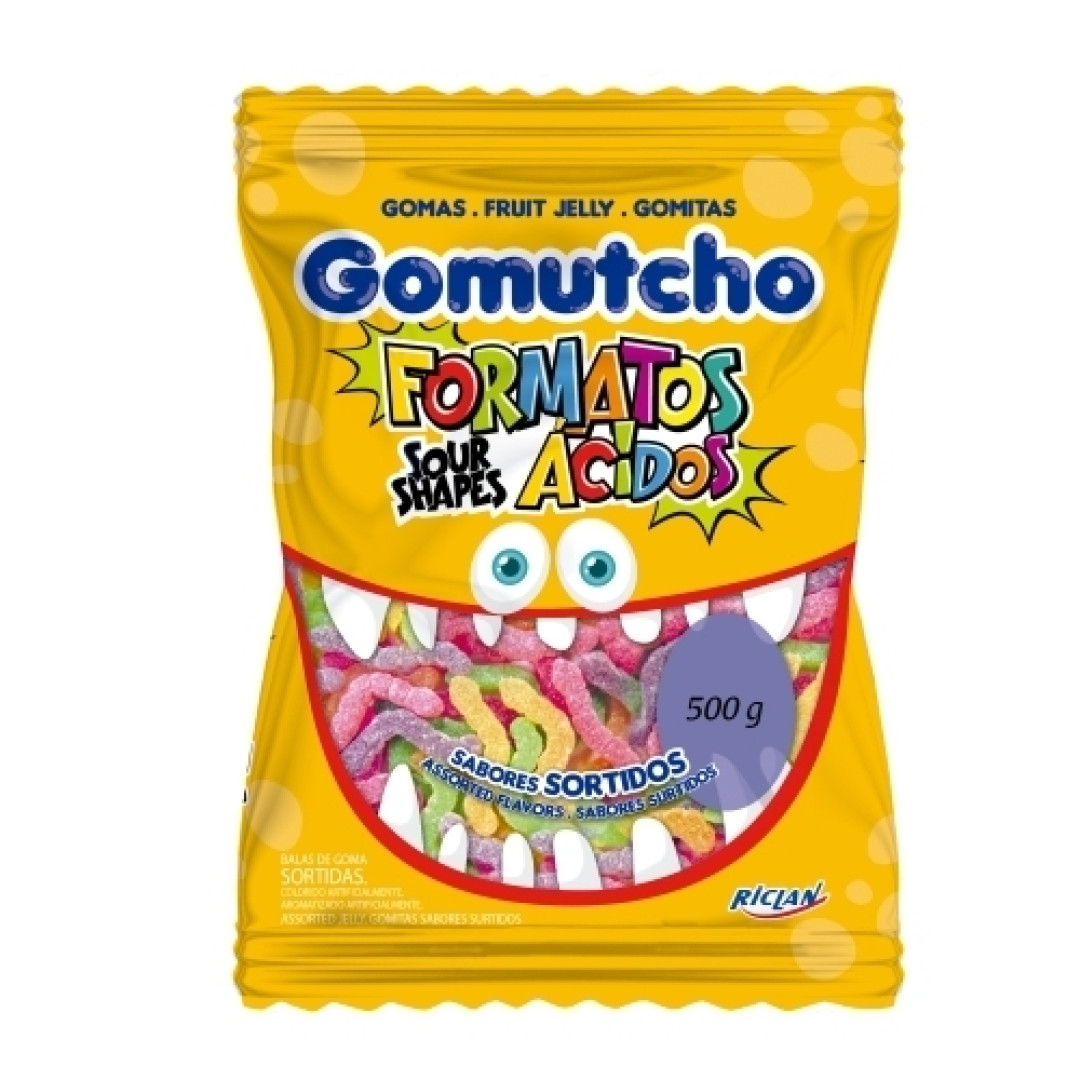 Detalhes do produto Goma Gomutcho Minhocas 500Gr Riclan Sortidos
