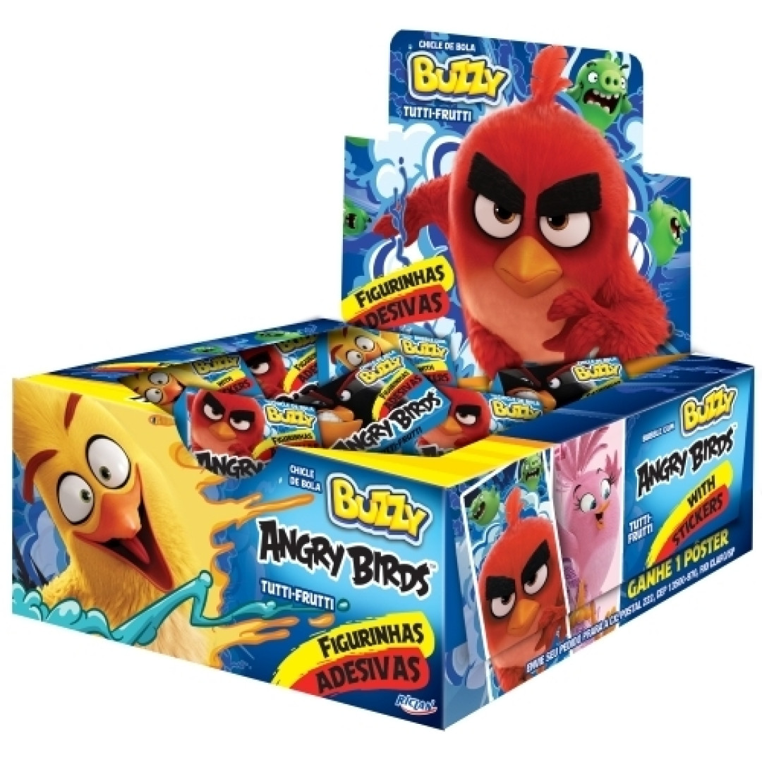 Detalhes do produto Chicle Buzzy Angry Birds 100Un Riclan Tutti Frutti
