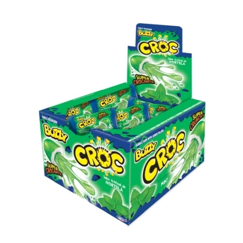 Detalhes do produto Chicle Buzzy Croc 40Un 172Gr Riclan Hortela