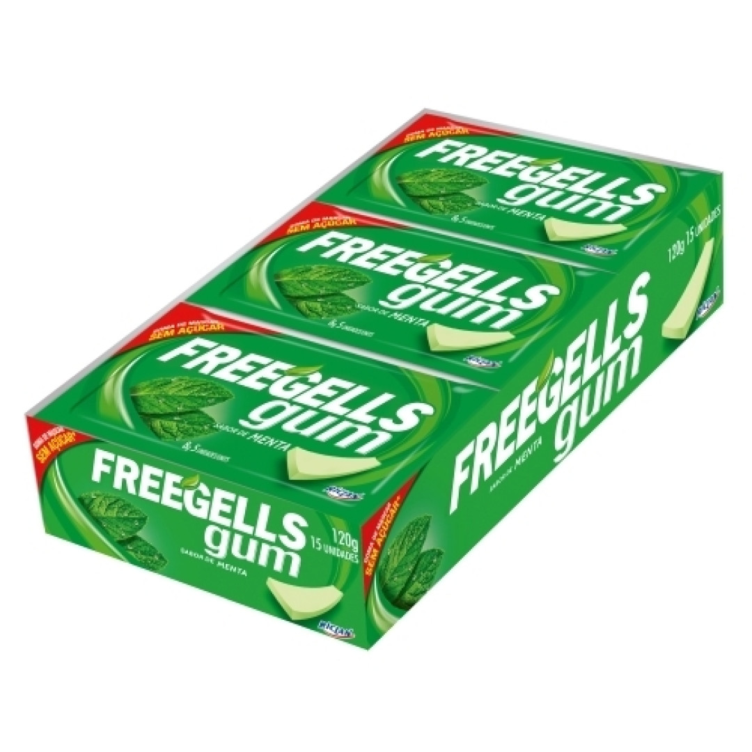 Detalhes do produto Chicle Freegells Gum 15Un Riclan Menta