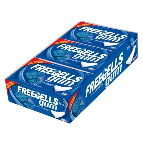 Detalhes do produto Chicle Freegells Gum 15Un Riclan Hortela