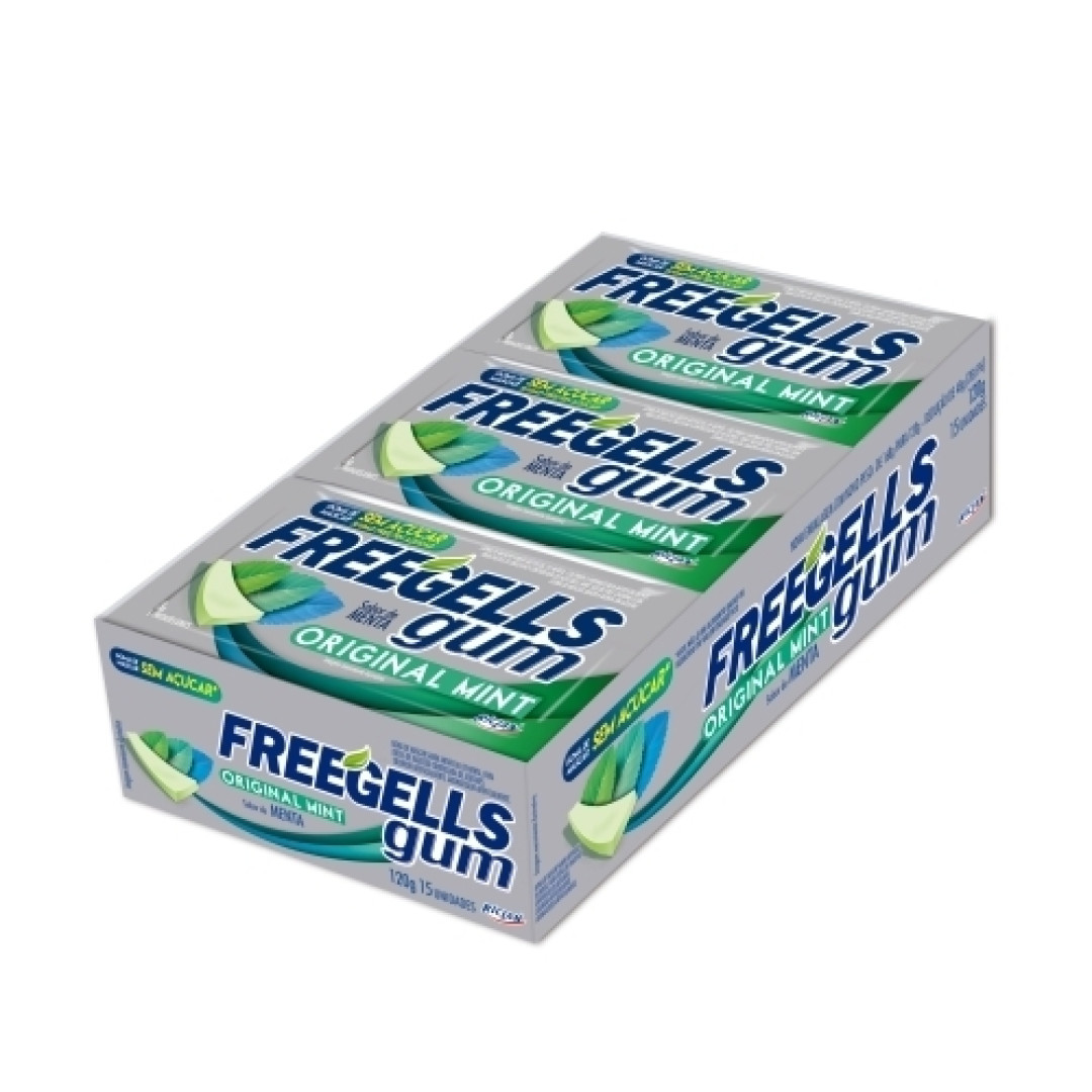 Detalhes do produto Chicle Freegells Gum 15Un Riclan Mints