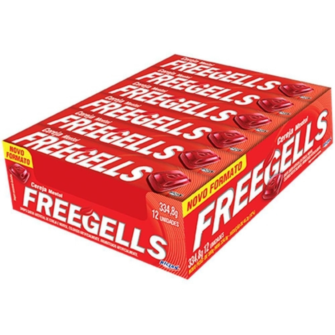 Detalhes do produto Drops Freegells 12Un Riclan Cereja