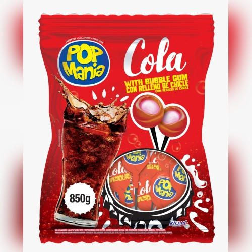 Detalhes do produto Pirl Chicle Pop Mania 50X17Gr Riclan Cola
