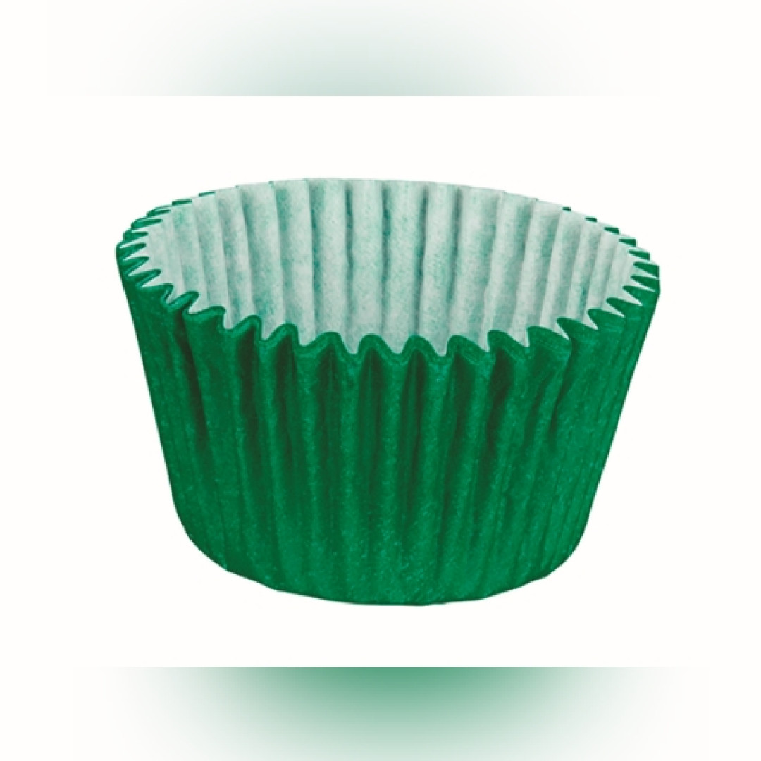 Detalhes do produto X Forminha Cupcake Papel 45Un Regina  Verde Escuro