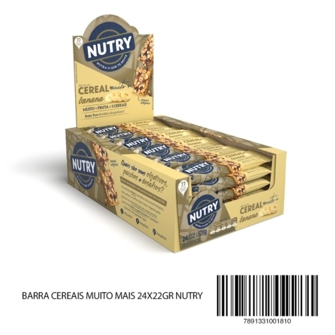 Detalhes do produto Barra Cereais Muito Mais 24X22Gr Nutry Banana.choc
