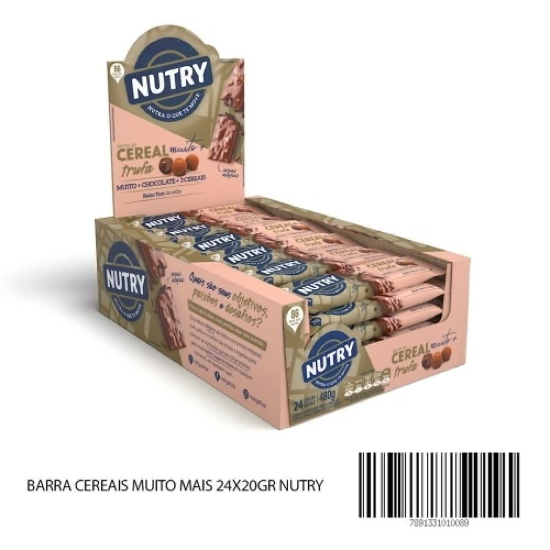 Detalhes do produto Barra Cereais Muito Mais 24X20Gr Nutry Trufa