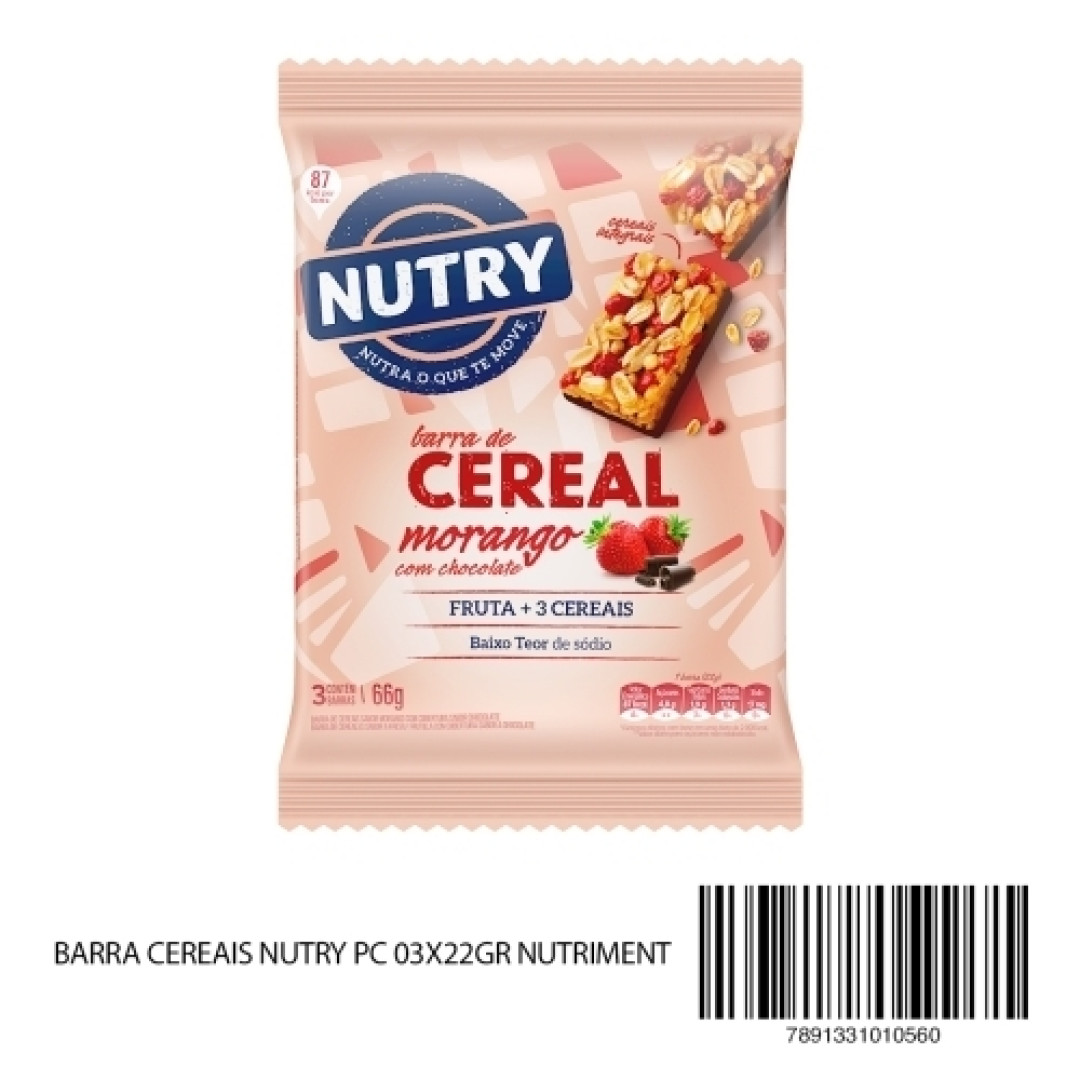Detalhes do produto Barra Cereais Nutry Pc 03X22Gr Nutriment Morang.chocolat
