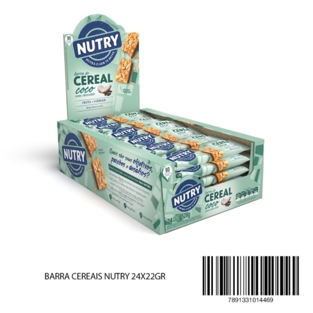 Detalhes do produto Barra Cereais Nutry 24X22Gr Coco.choc
