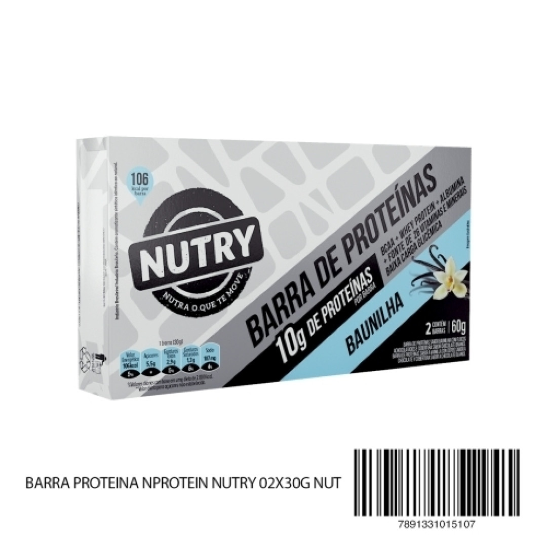 Detalhes do produto Barra Proteina Nprotein Nutry 02X30G Nut Baun.cookies