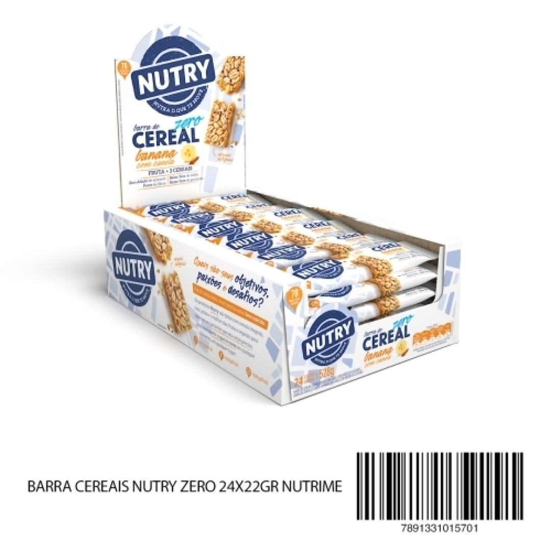 Detalhes do produto Barra Cereais Nutry Zero 24X22Gr Nutrime Banana.canela