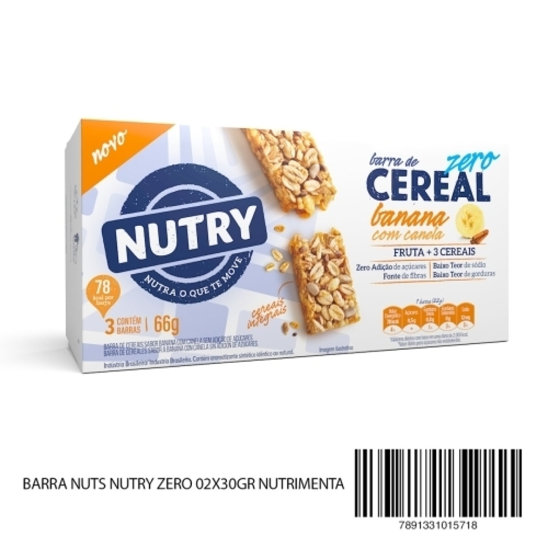 Detalhes do produto Barra Cereais Nutry Zero 03X22Gr Nutrime Banana.canela