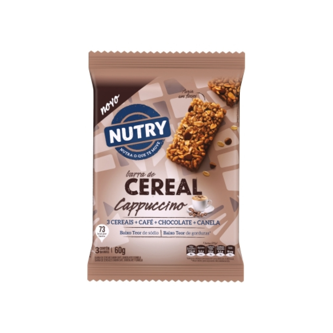 Detalhes do produto Barra Cereais Nutry 03X20Gr Nutriment Cappuccino