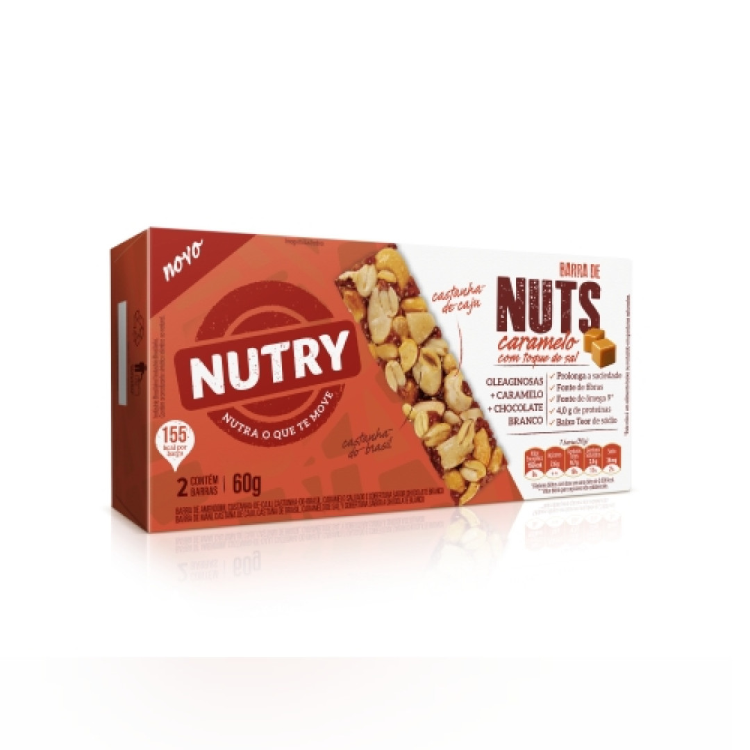 Detalhes do produto Barra Nuts Nutry 02X30Gr Nutrimental Caramel.salt