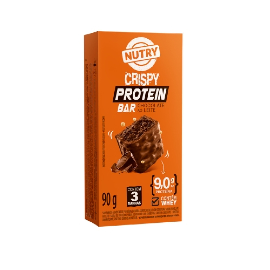 Detalhes do produto Barra Proteina Crispy 03X30Gr Nutry Chocolate