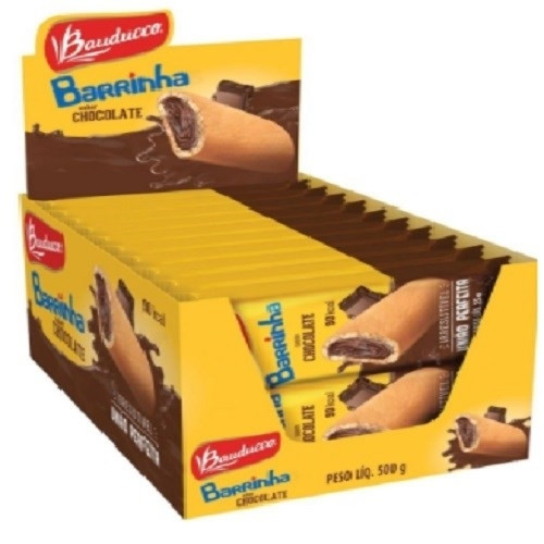 Detalhes do produto Bisc Rech Barrinha 20X25Gr Bauducco Chocolate