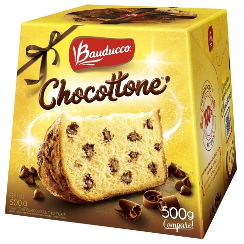 Detalhes do produto Chocottone 500Gr Bauducco Gotas Choc