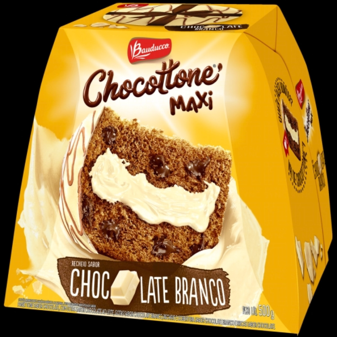 Detalhes do produto Panetone Chocottone Maxi 500Gr Bauducco Choc Bco
