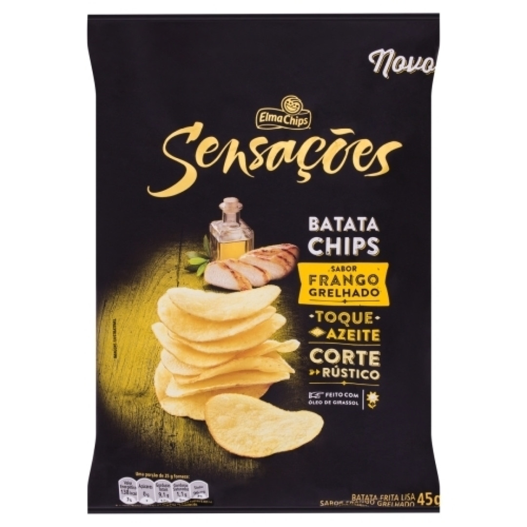 Detalhes do produto Batata Chips Sensacoes 45Gr Elma Chips P Frango Grelhado