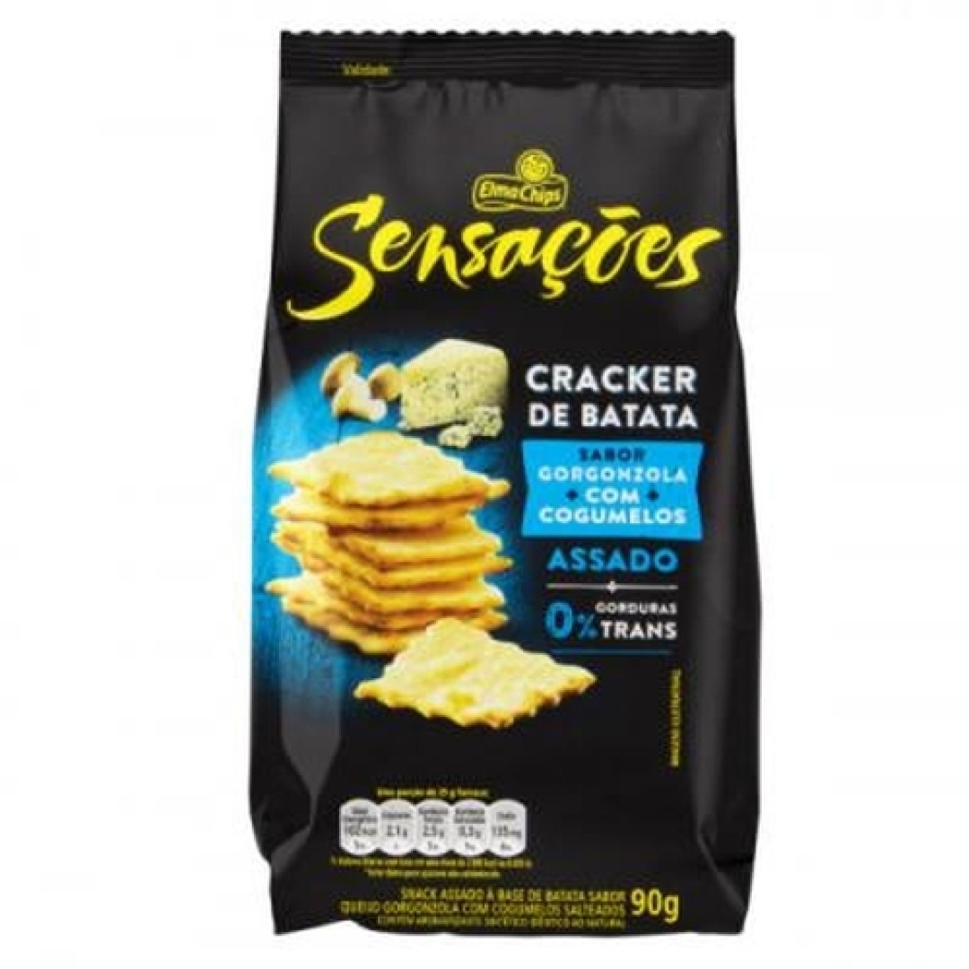 Detalhes do produto Batata Cracker Sensacoes 90Gr Elma Chips Gorgonzola