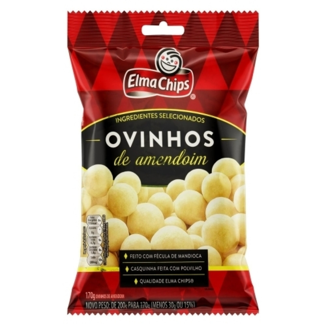 Detalhes do produto Ovinhos Amendoim 170Gr Elma Chips Salgado