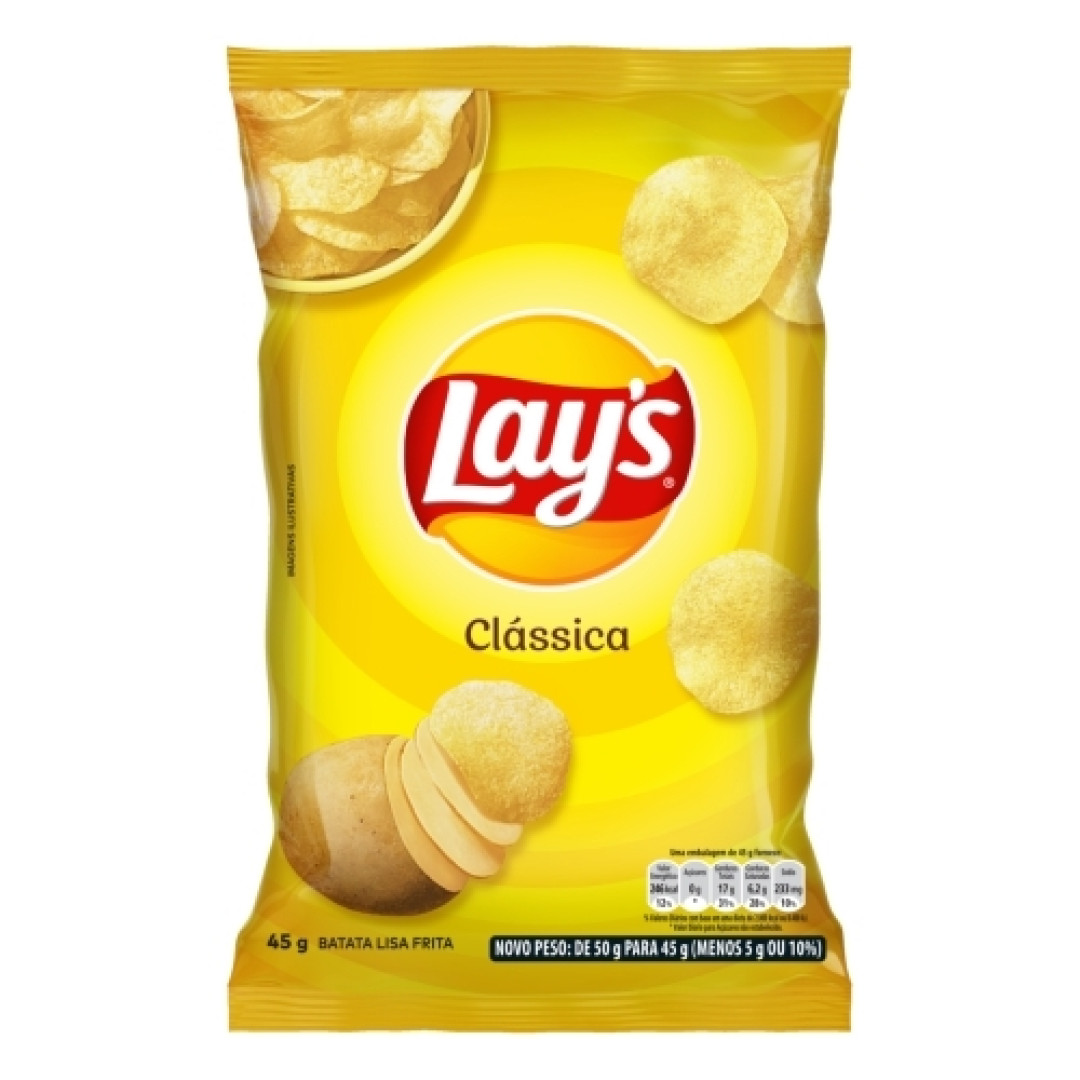 Detalhes do produto Batata Chips Lays 45Gr Pepsico Classica