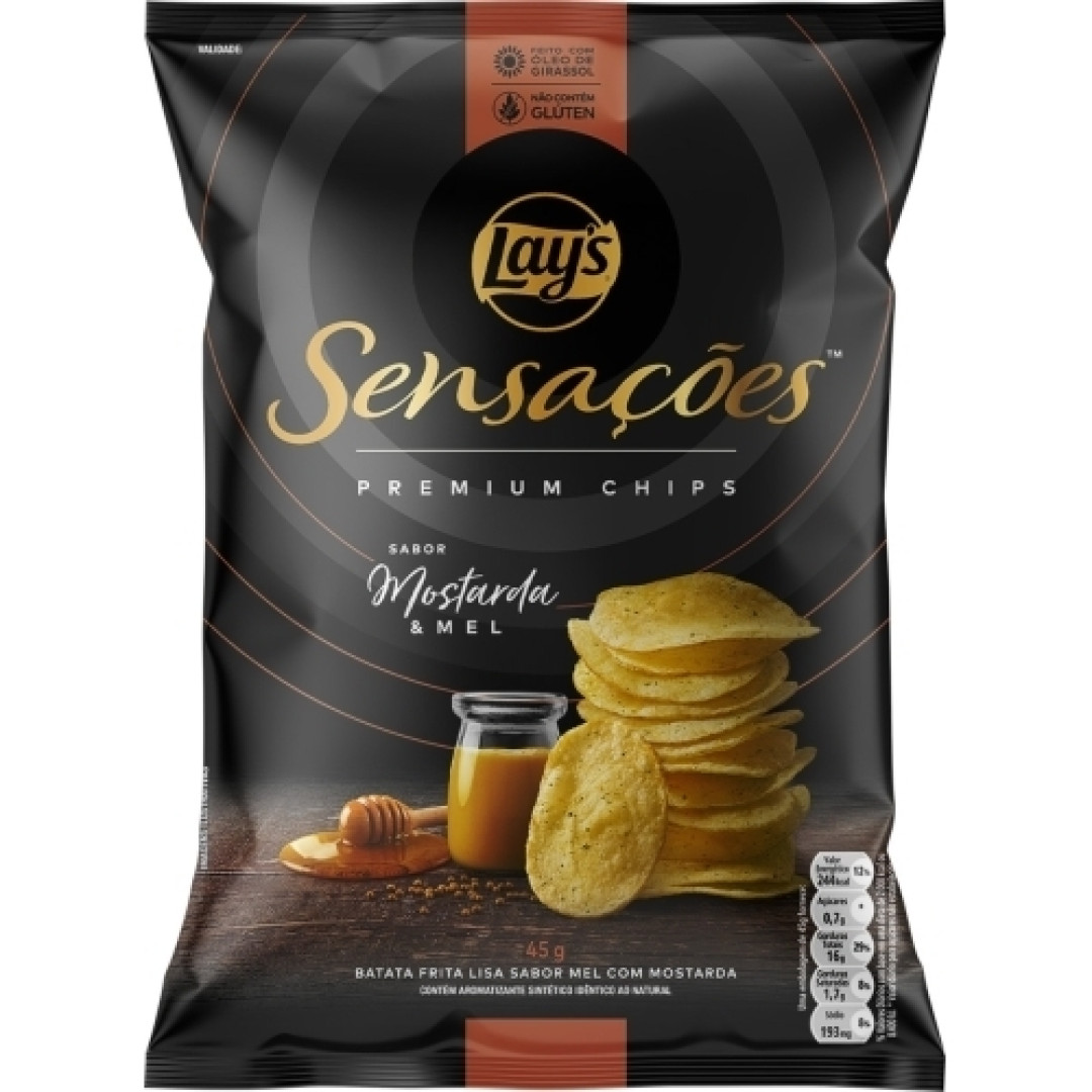 Detalhes do produto Batata Chips Sensacoes Premium 45Gr Lays Mostarda.mel