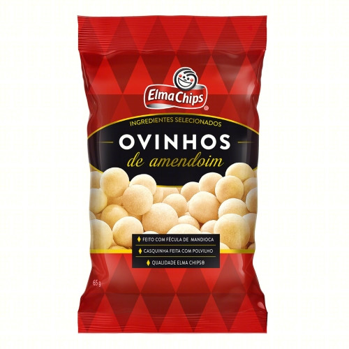 Detalhes do produto Ovinhos Amendoim 65Gr Elma Chips .