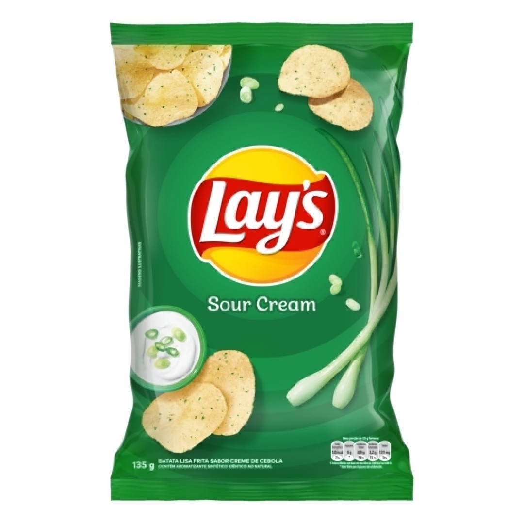 Detalhes do produto Batata Chips Lays 135Gr Pepsico Sour Cream
