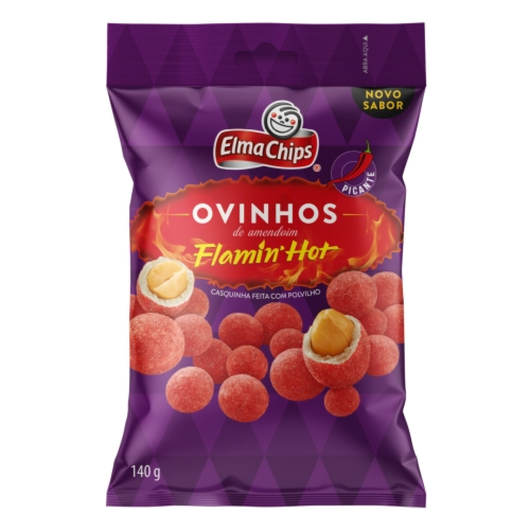 Detalhes do produto Ovinhos Amendoim 140Gr Elma Chips Flamin Hot