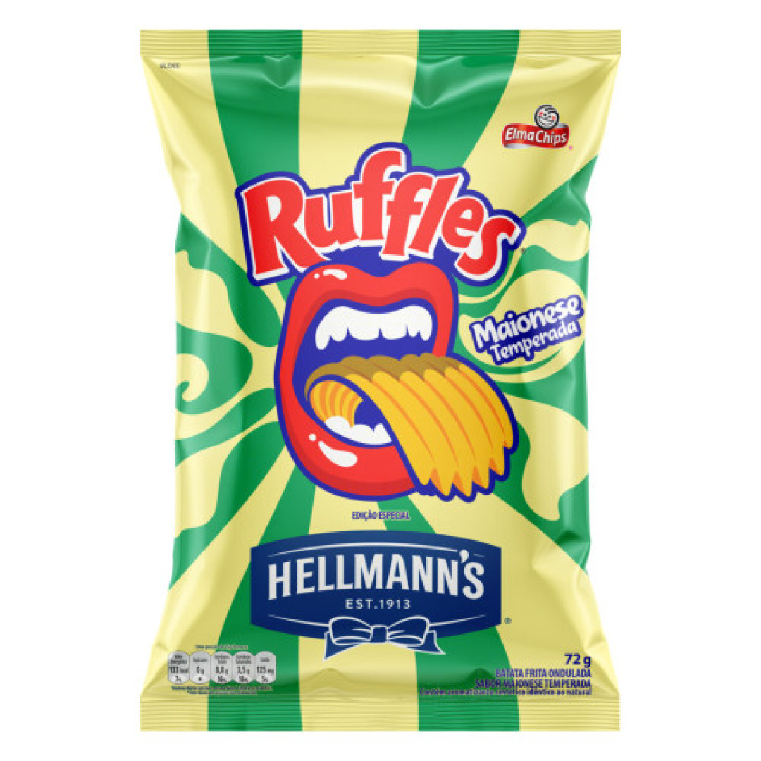 Detalhes do produto Batata Ruffles Hellmanns 72Gr Elma Chips Maionese Temper