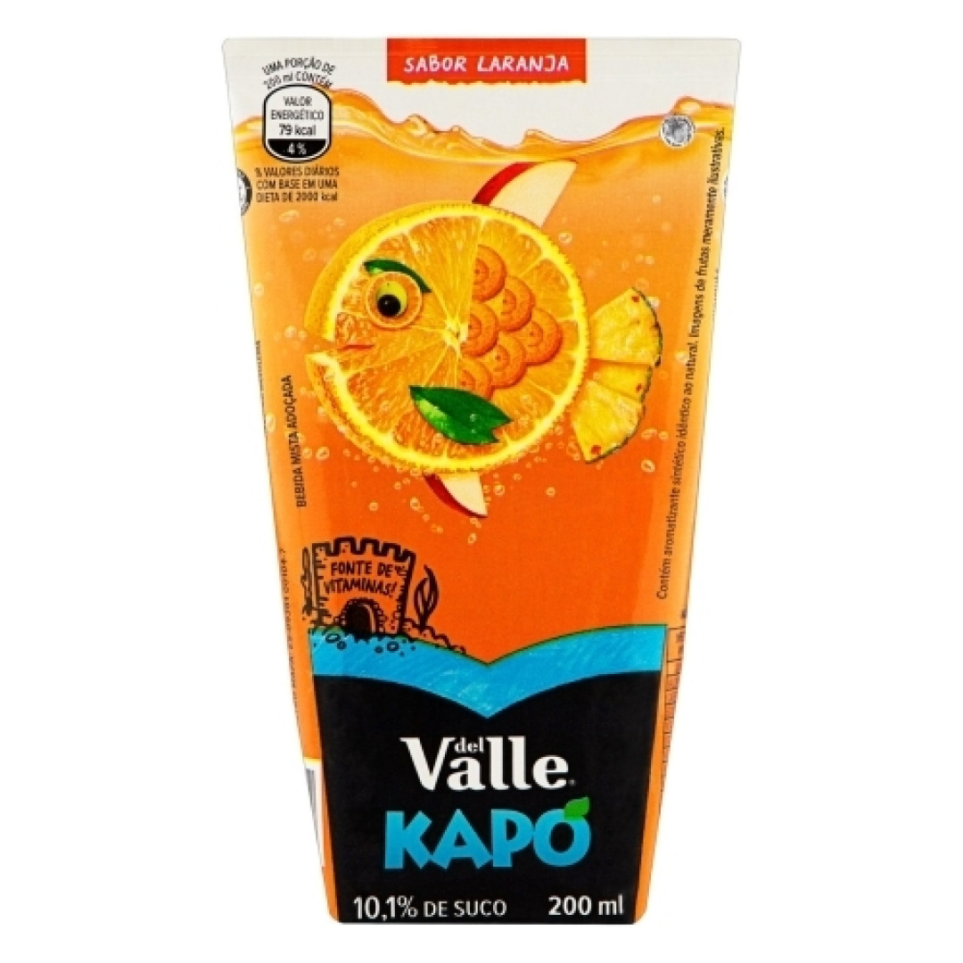 Detalhes do produto Suco Kapo 200Ml Del Valle Laranja