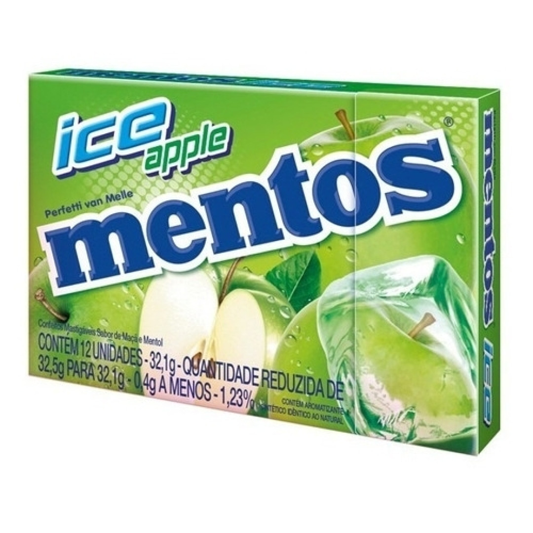 Detalhes do produto Drops Mentos Ice Dp 12Un Van Melle Maca Verde