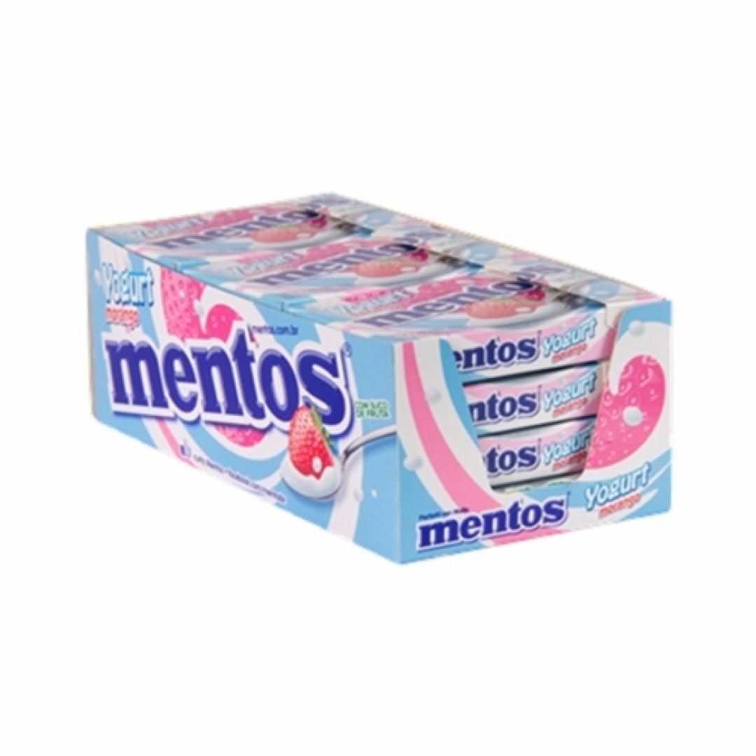 Detalhes do produto Drops Mentos Dp 12Un Van Melle Iogurte Morango