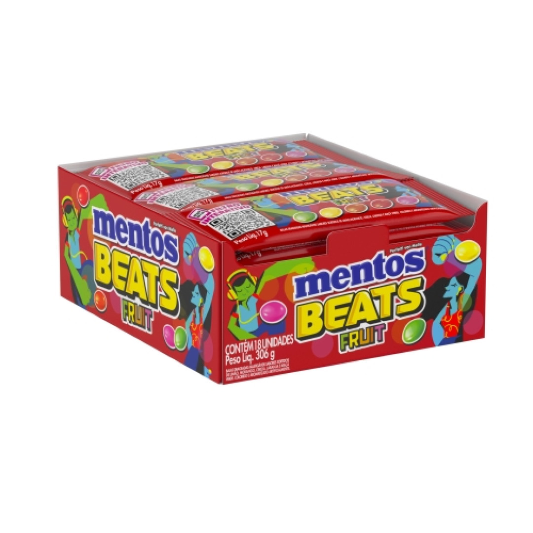 Detalhes do produto Drops Mentos Beats Fruit 18X17Gr Van Mel Sortidos