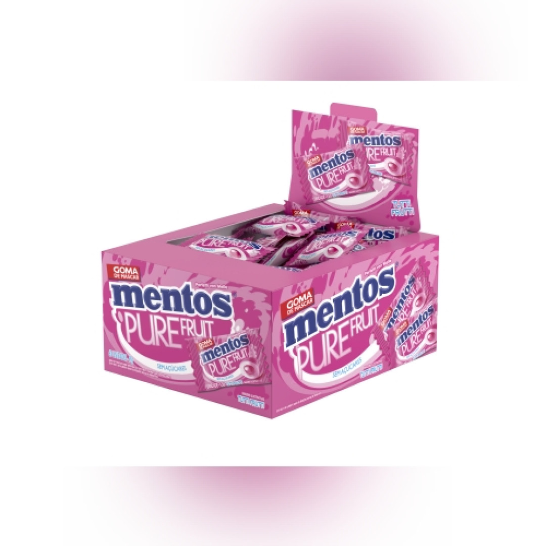 Detalhes do produto Chicle Mentos Pure Fruit 60X1,5Gr Van M Tutti Frutti